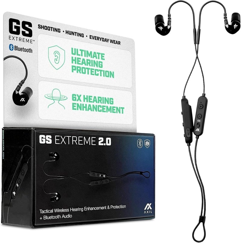 AXIL GS Extreme 2.0 Shooting Ear Buds – Hearing Enhancement & Noise Isolation Bluetooth Earbuds – w/Dynamic Speakers – 25-Hour - Image 1